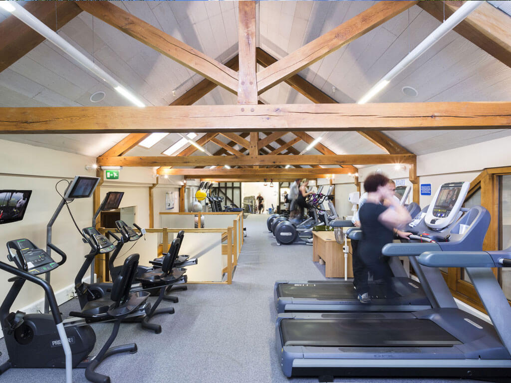 On-site gym at Quy Mill Hotel & Spa, Cambridge